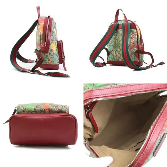 GUCCI Authentic Brown Leather Backpack - Picture 2 of 5